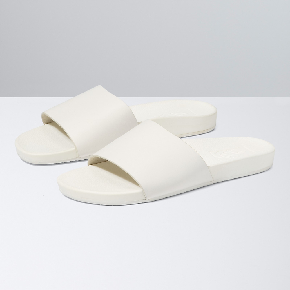 Vans Cuero Decon Slide Blancas | VN853W3IC18