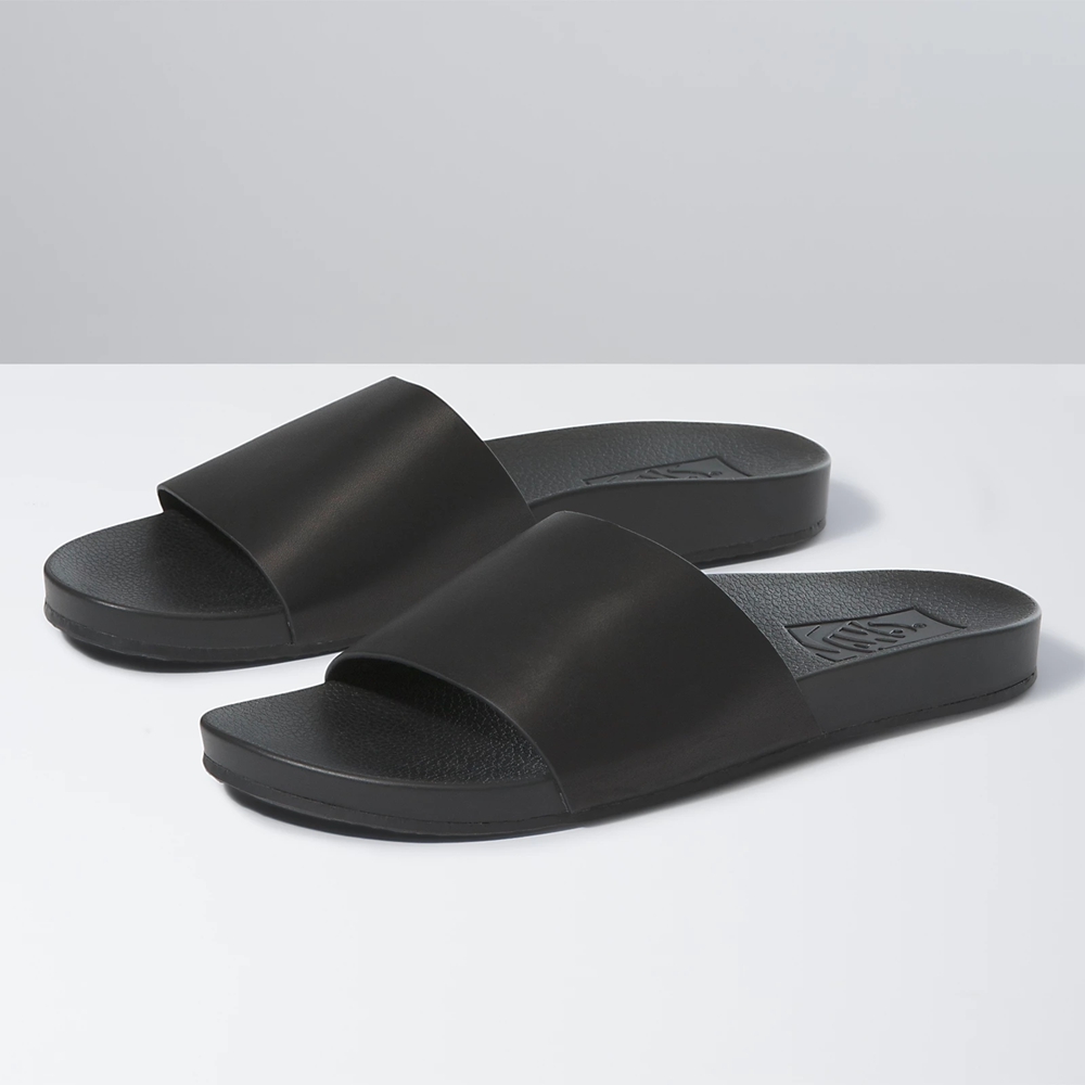 Vans Cuero Decon Slide Negras | VN913I4UU42