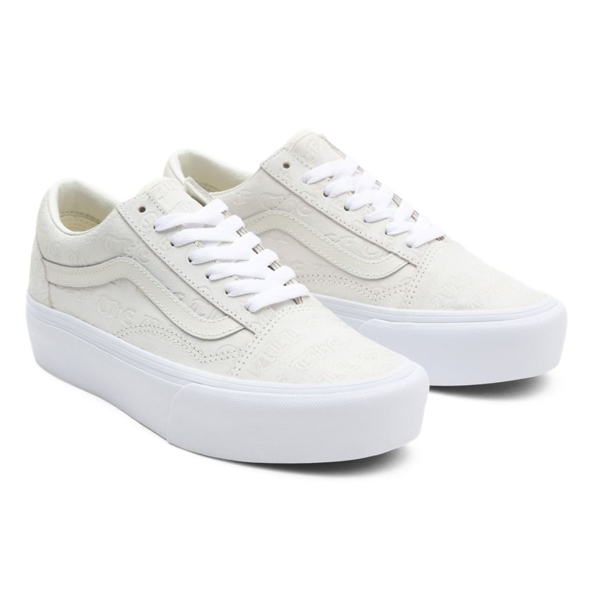 Vans Deboss Otw Old Skool Platform Blancas | VN386C0DQ72