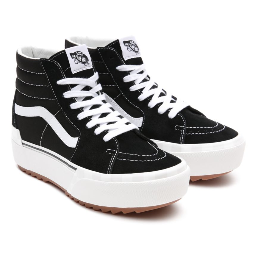 Vans Suede Lona Sk8-Hi Stacked Negras | VN938I0MN81